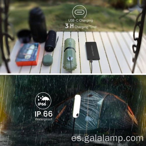 Lámpara de campamento, atracción magnética y diseño impermeable